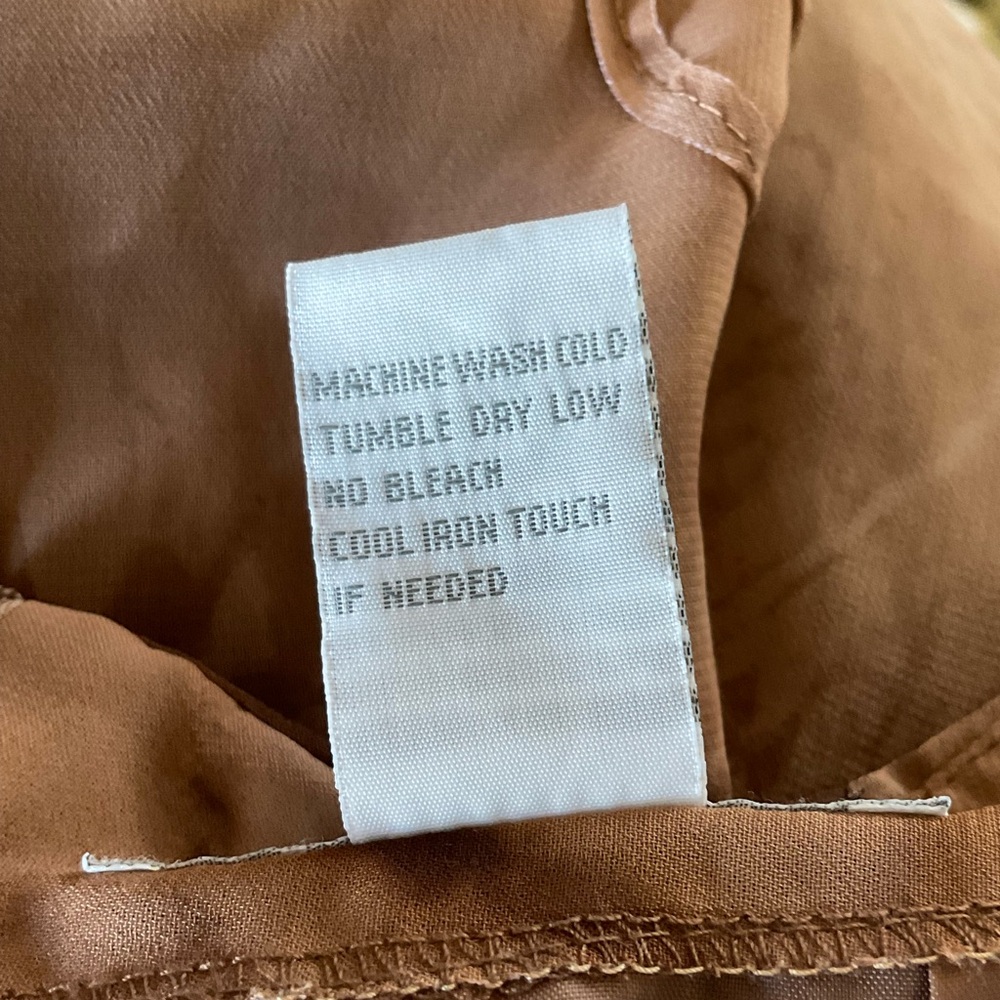 Dress Barn Vintage Brown 2-Piece Floral Short Sleeve Shirt & Skirt Set Size 8 - Picture 11 of 11